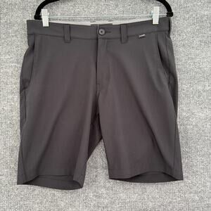 Travis Mathew Shorts Mens 32 Black Performance Stretch Golf Casual LIghtweight